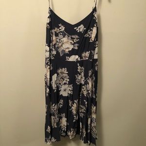 Old Navy bluish gray floral skater dress